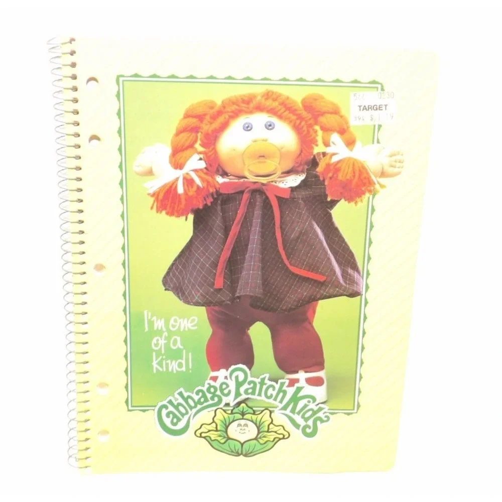 Vintage 1984 Cabbage Patch Kids Spiral Notebook Write Right 60 Sheets 5 Hole Red